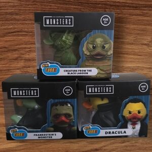 Mini TUBBZ Universal Monsters Duck Set – Creature, Dracula & Frankenstein